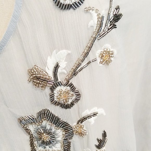 Abercrombie & Fitch Floral Beaded Tank Top - Picture 3 of 9